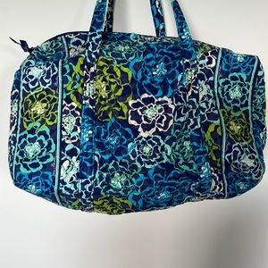 Vera Bradley large duffel bag, blue and teal